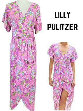 lilly pulitzer sabrinah midi dress Lilly Pulitzer $248 Sabrinah Midi Dress in Multi Coral Bay Size 14 XL